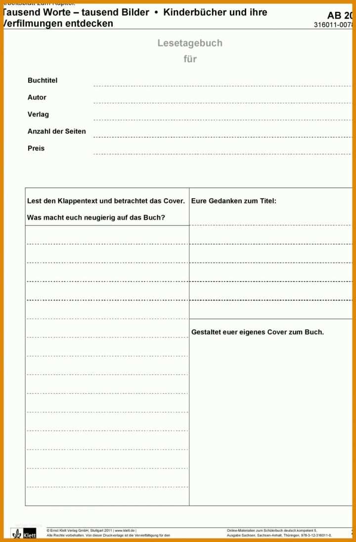 Einzigartig Lesetagebuch Vorlage 960x1463