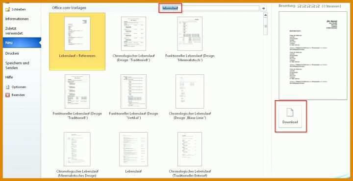 Unvergleichlich Microsoft Office Lebenslauf Vorlage 1242x639