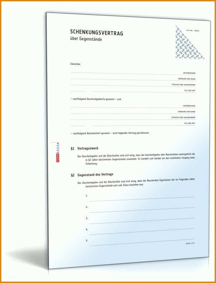 Spezialisiert Schenkungsvertrag Muster Vorlage Zum Download 1600x2100