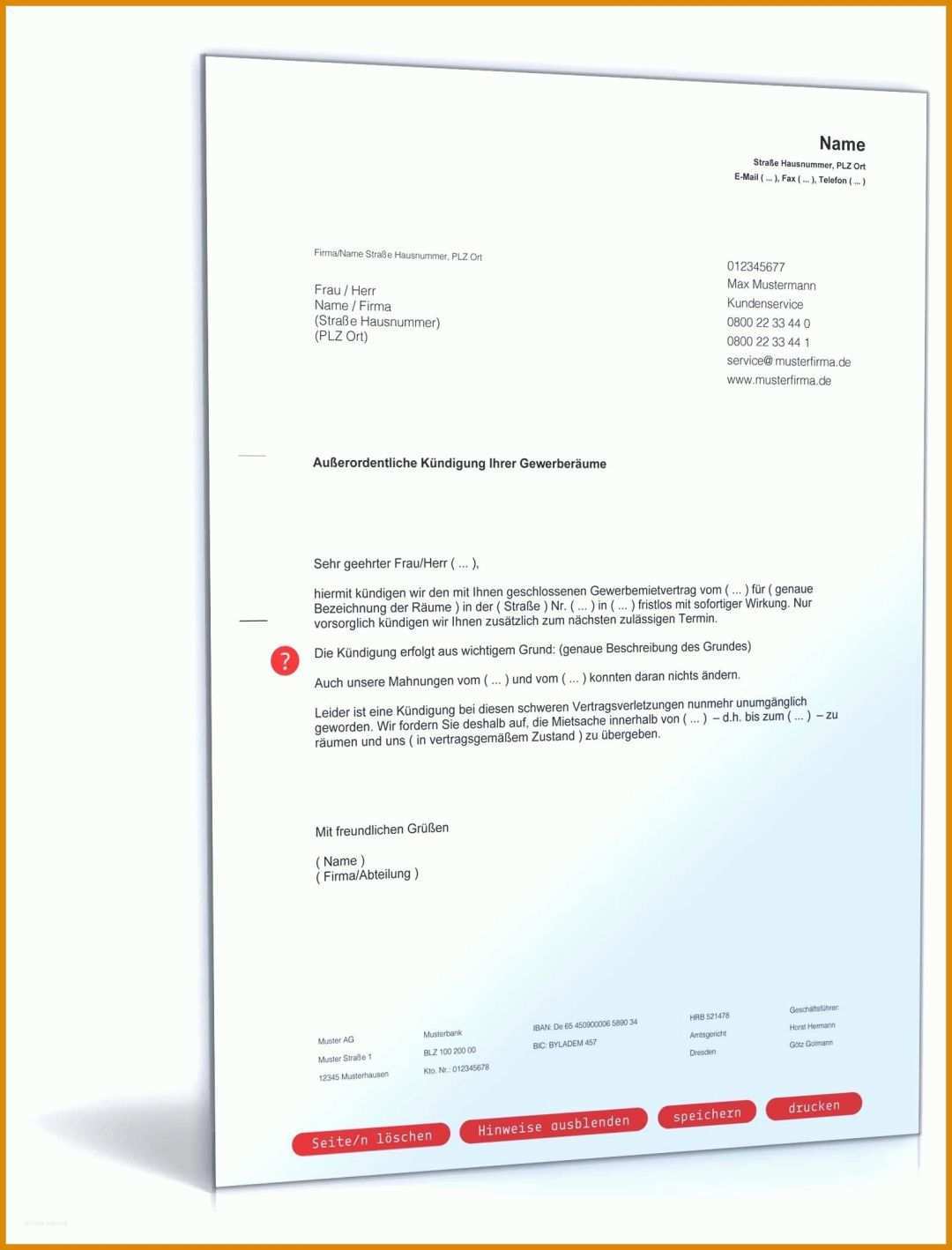 Schockieren Vodafone Kabel Deutschland Kündigung Umzug Vorlage 1600x2100