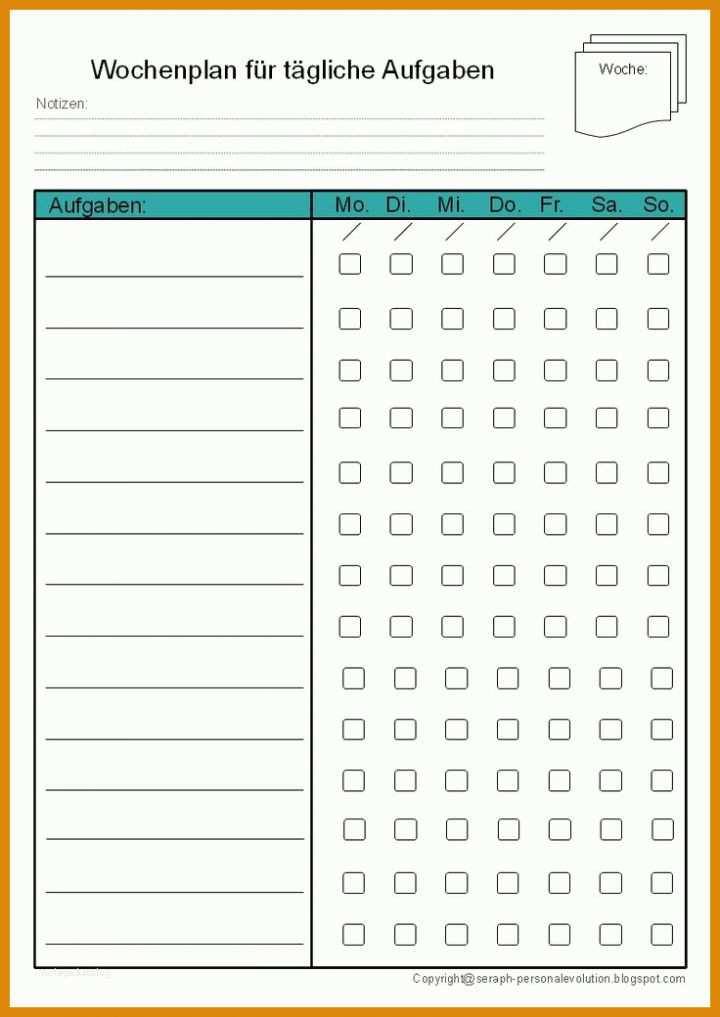 Allerbeste Wochenplan Vorlage Word 736x1040