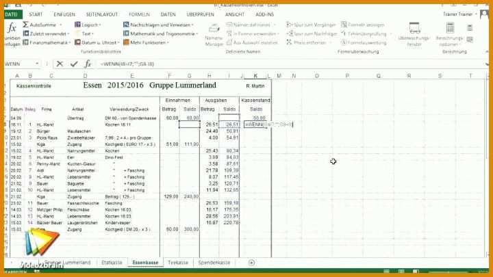 Einzahl Ausgaben Excel Vorlage Kostenlos 1216x684