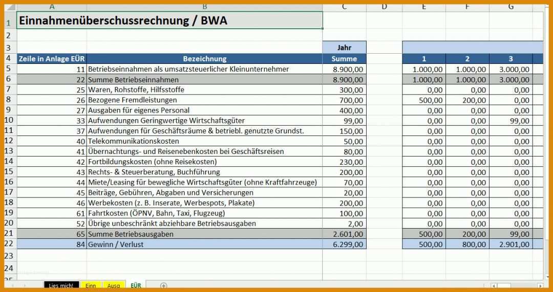 Kreativ Buchhaltung Kleingewerbe Excel Vorlage 1287x681