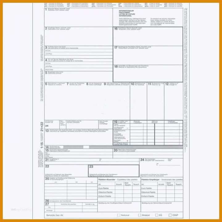 Rühren Cmr Frachtbrief Vorlage 800x800