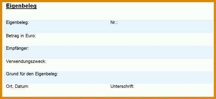 Schockierend Eigenbeleg Vorlage Excel 978x452