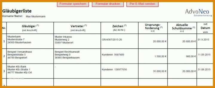 Fantastisch Forderungsaufstellung Excel Vorlage Kostenlos 1024x420