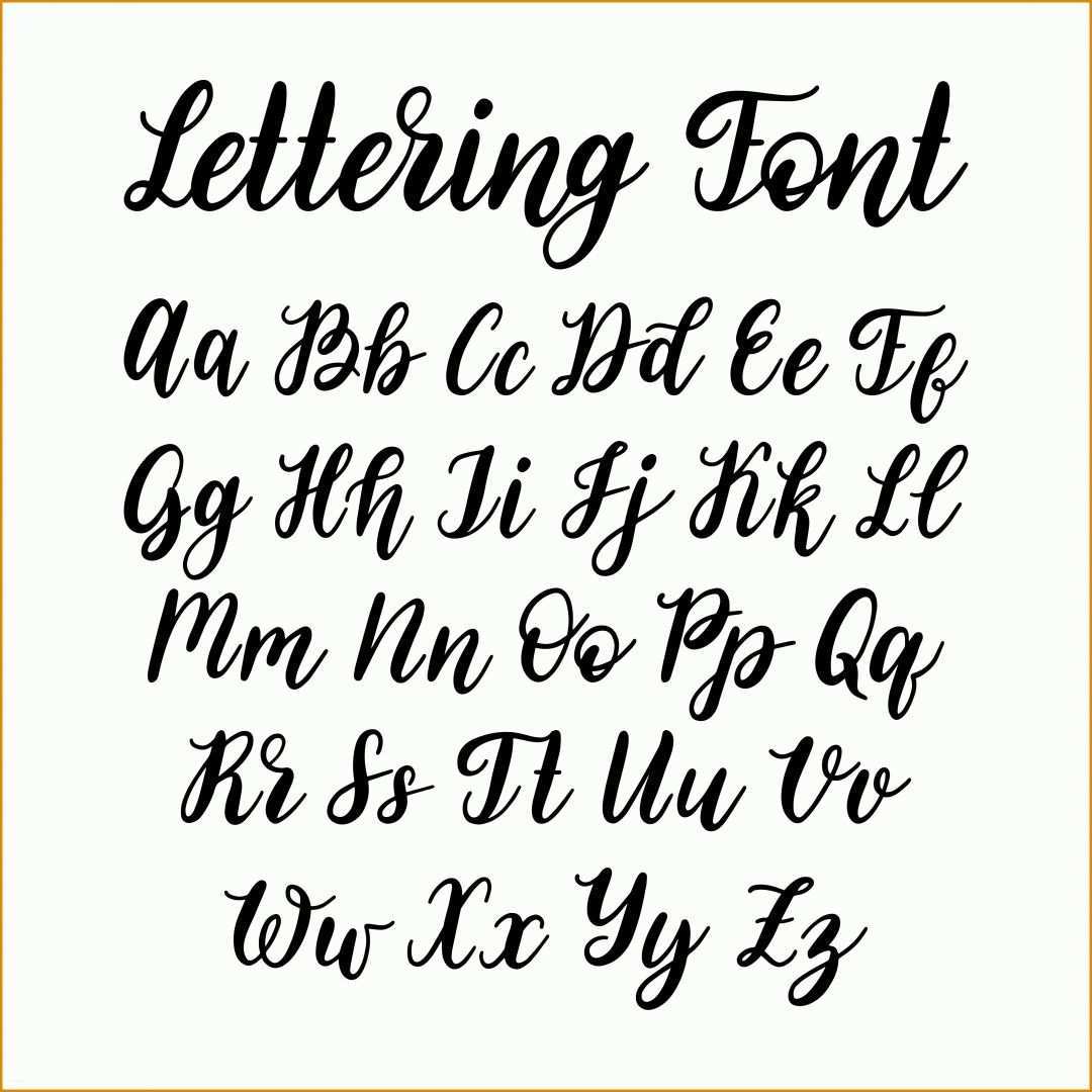 Kreativ Hand Lettering Alphabet Vorlagen 4375x4375