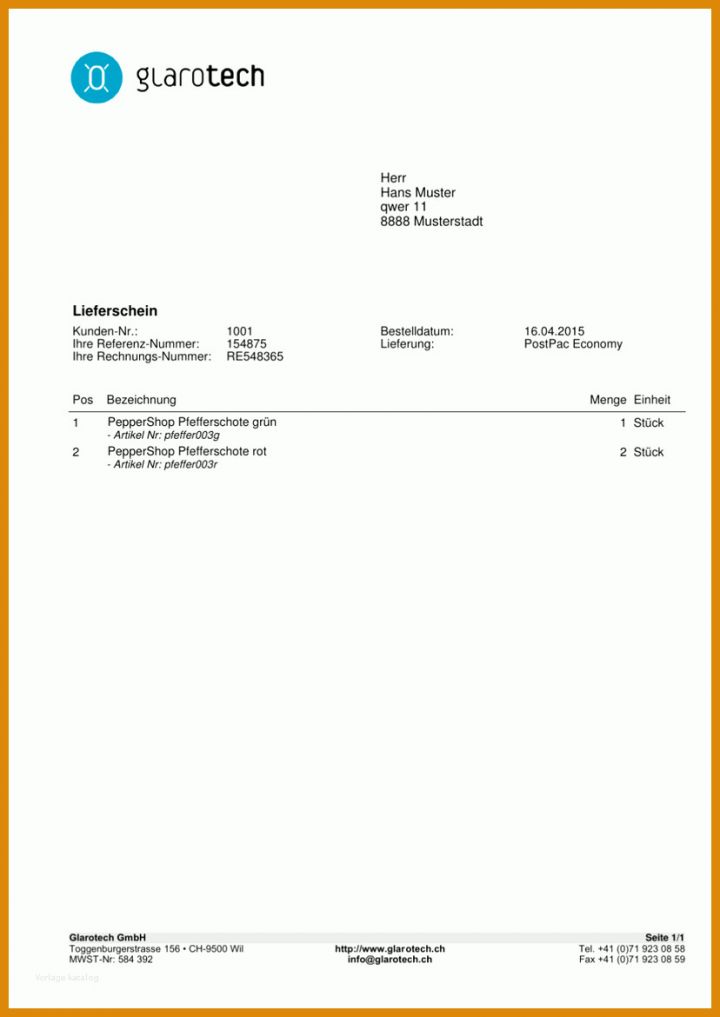 Außergewöhnlich Lieferschein Vorlage Pdf 828x1170
