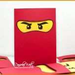 Neue Version Ninjago Einladungskarten Vorlage 1600x1067