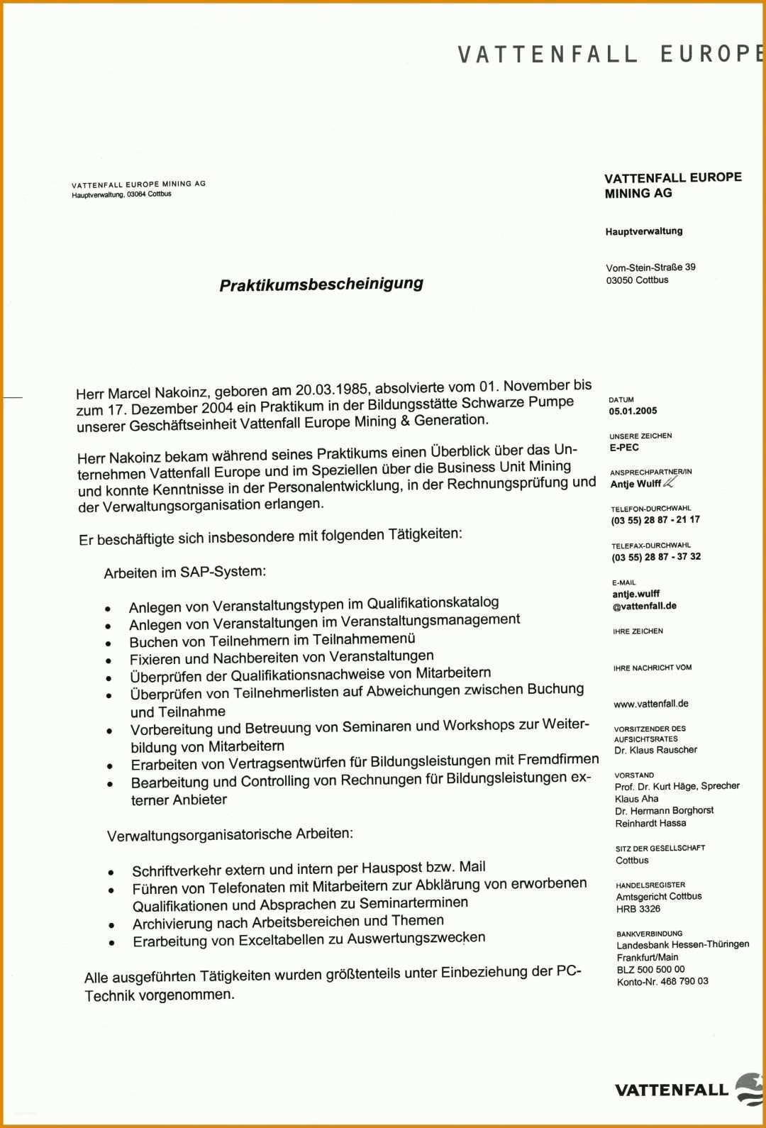 Spezialisiert Praktikumsbescheinigung Pdf Vorlage 2344x3450