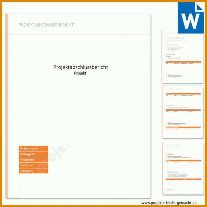 Kreativ Projektabschlussbericht Vorlage Word 1000x1000