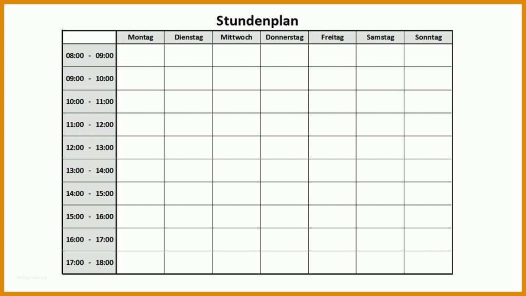 Staffelung Stundenplan Vorlage Mit Uhrzeit 1280x720