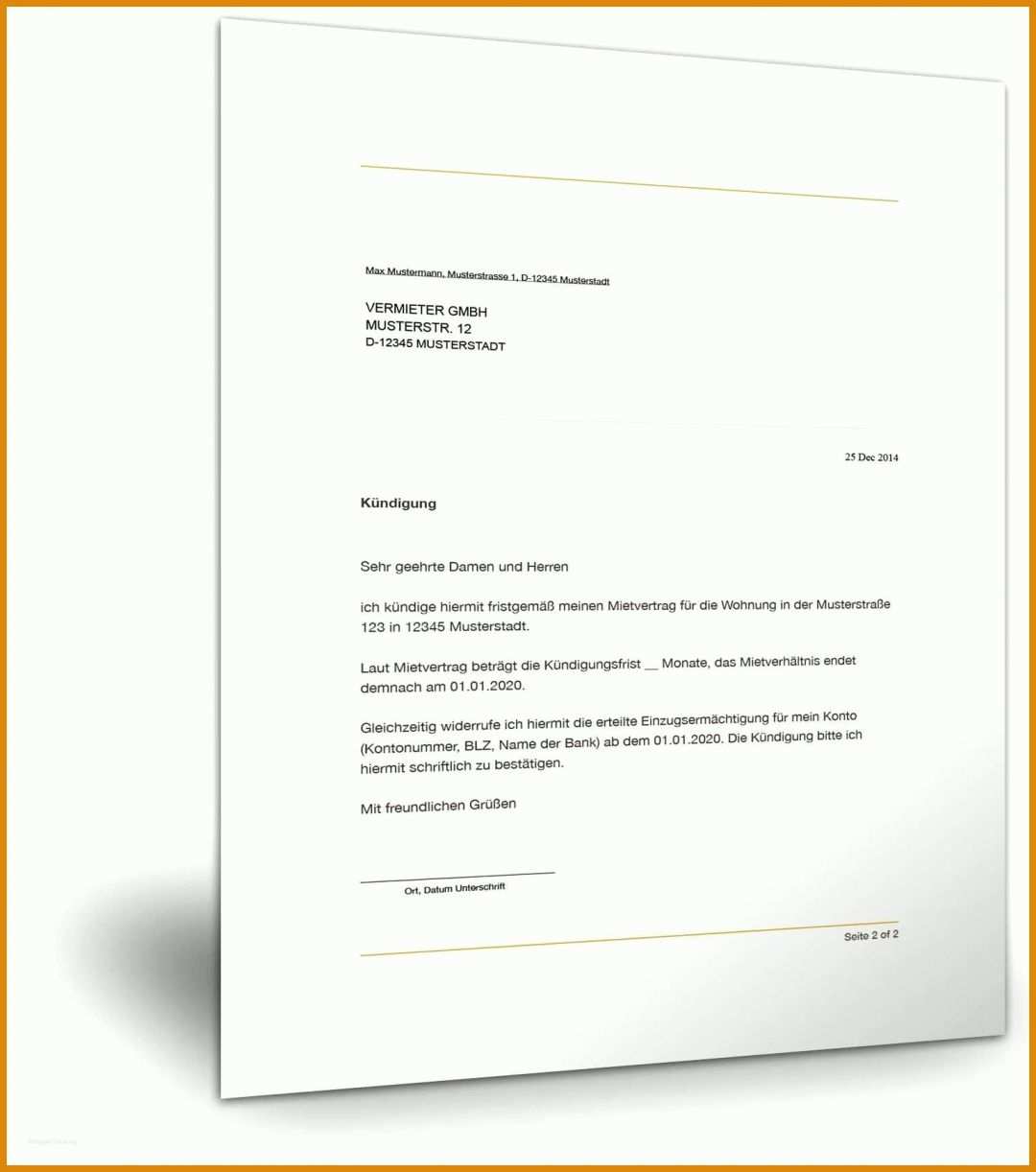 Größte Außerordentliche Kündigung Fitnessstudio Vorlage 1534x1735