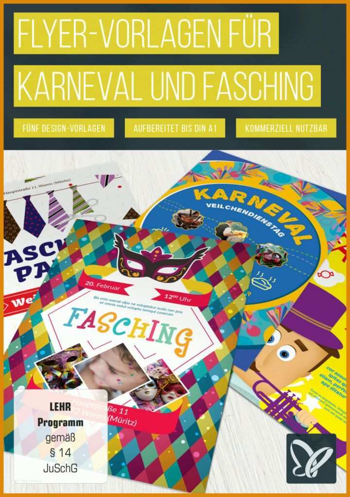 Moderne Fasching Flyer Vorlagen Kostenlos 961x1362