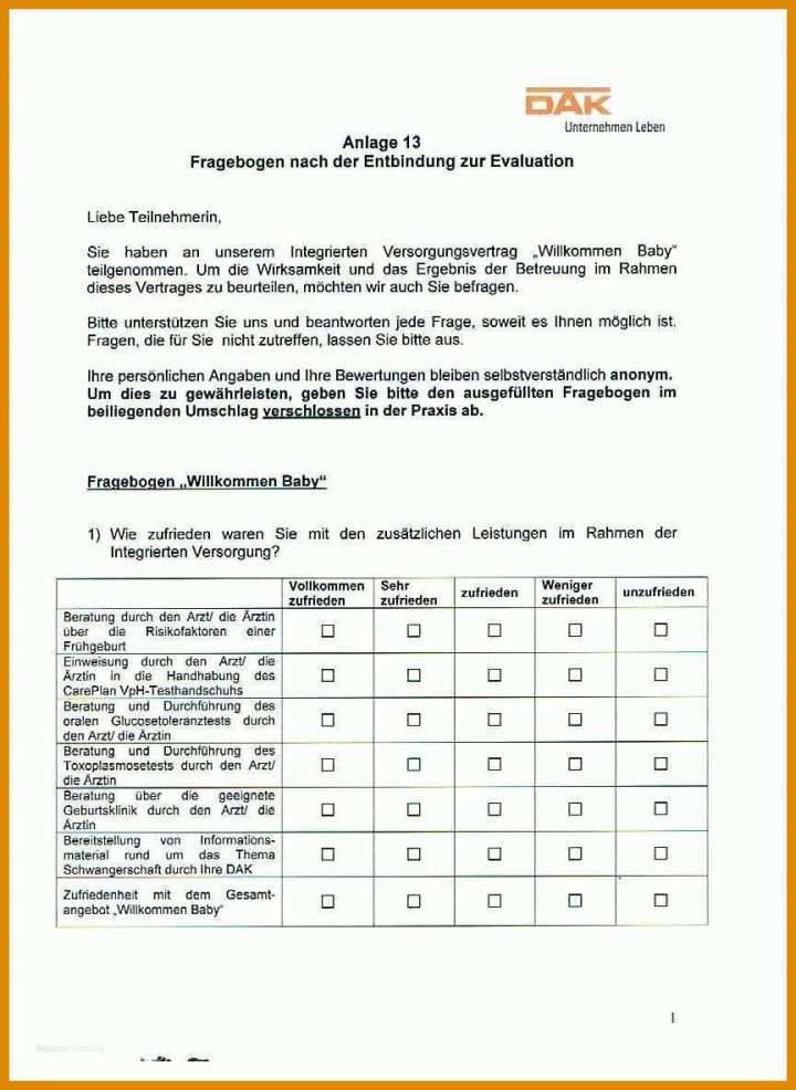 Hervorragend Feedback Fragebogen Vorlage 864x1183