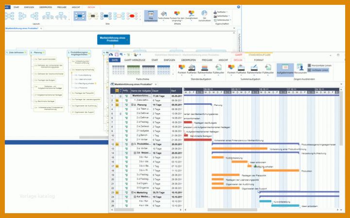Tolle Gantt Diagramm Vorlage 724x451