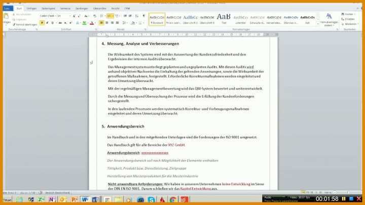 Erschwinglich iso 9001 2015 Handbuch Vorlage 1280x720