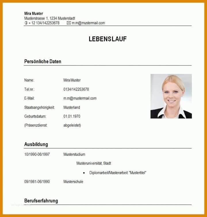 Unglaublich Lebenslauf Vorlage Docx 766x804