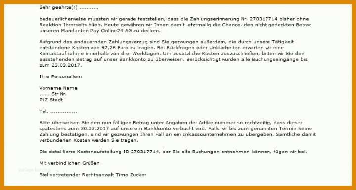 Lexware Mahnung Vorlage Achtung Pay Online24 Ag Verschickt Wieder Fake Mahnungen