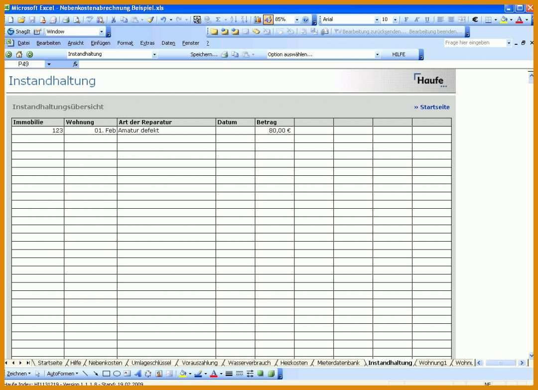 Spektakulär Nebenkostenabrechnung Vorlage Excel 1178x854