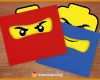 Erschwinglich Ninjago Einladungskarten Vorlage 800x600