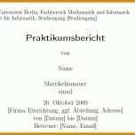 Modisch Praktikumsbericht Vorlage 804x573