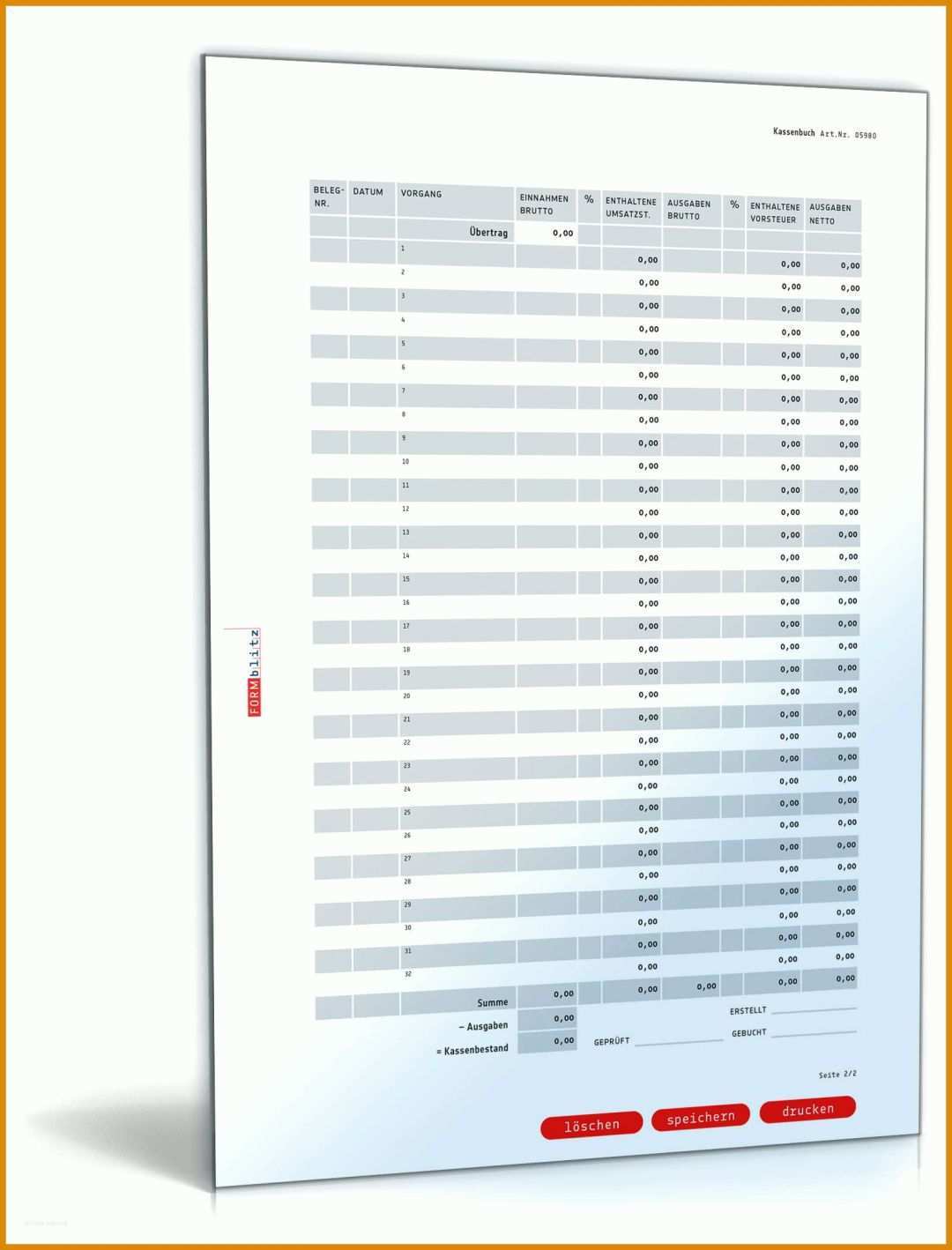 Spezialisiert Täglicher Kassenbericht Vorlage 1600x2100