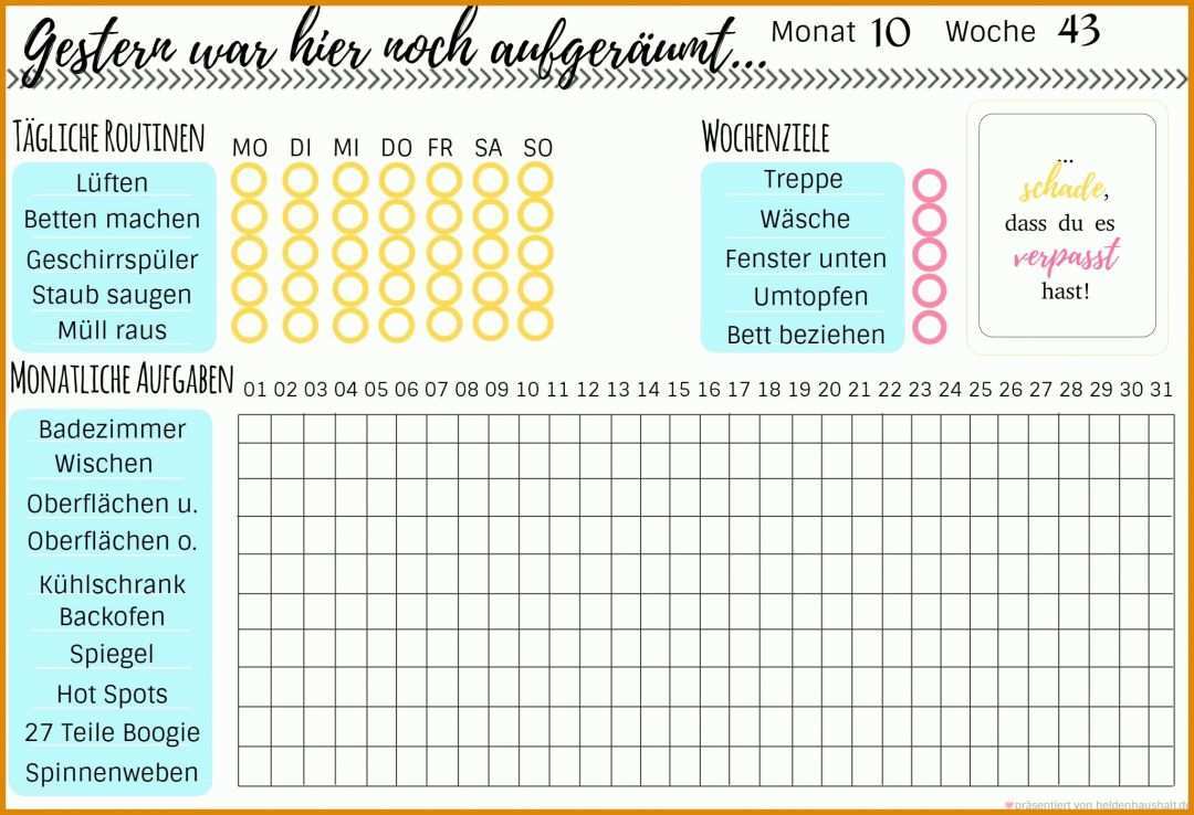Selten Wöchentlicher Putzplan Vorlage 2048x1400