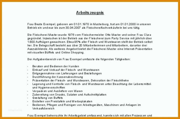 Arbeitszeugnis Vorlage Sehr Gut 11 Arbeitszeugnis Muster Sehr Gut