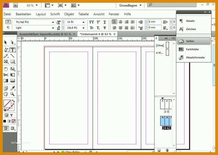 Angepasst Leporello Indesign Vorlage 800x568