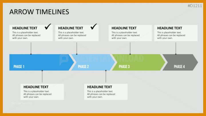 Wunderschönen Powerpoint Zeitstrahl Vorlage 727x409