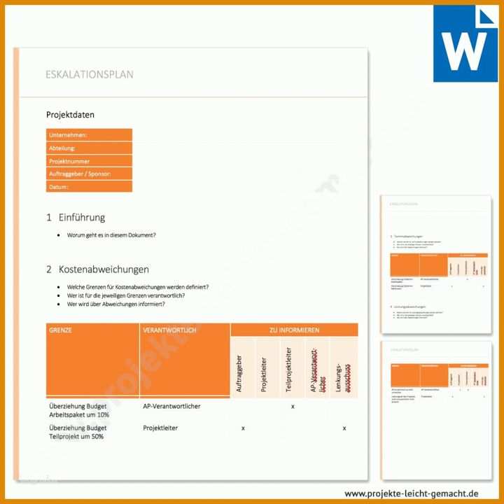 Unvergesslich Projektsteckbrief Vorlage 1000x1000