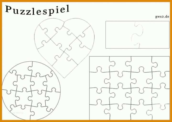 Bemerkenswert Puzzle Vorlage A4 Zum Ausdrucken 842x595