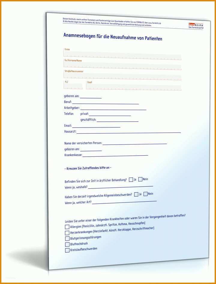 Anamnesebogen Vorlage Word De Ch Anamnesebogen