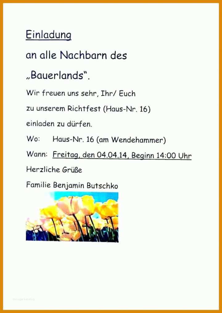 Text einladung nachbarn kennenlernen