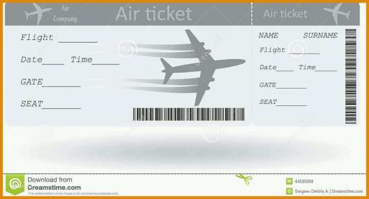 Ticket Vorlage Flugticket Vorlage Zum Bearbeiten Kostenlos / Vorlage