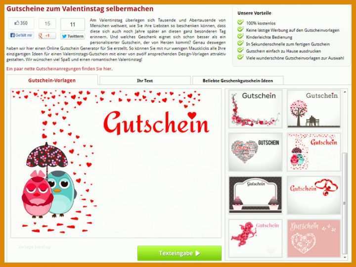 Gutschein Vorlage Valentinstag Valentinstag Gutscheine Mit Dem Gutschein Generator Selber Machen