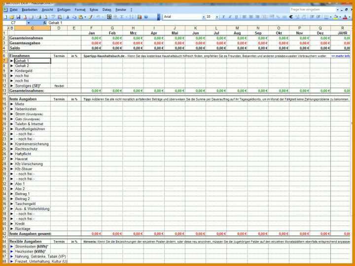 Ungewöhnlich Haushaltsbuch Excel Vorlage Kostenlos 2018 1280x960