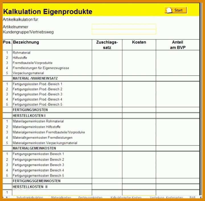 Größte Kalkulation Excel Vorlage Kostenlos 763x748