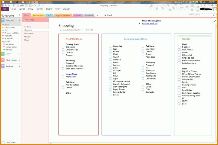 Angepasst Kanban Board Onenote Vorlage 2160x1440