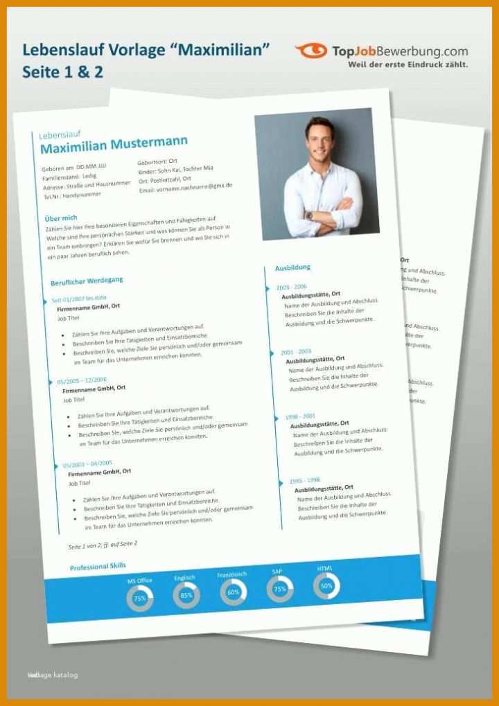 Bemerkenswert One Pager Vorlage 729x1032