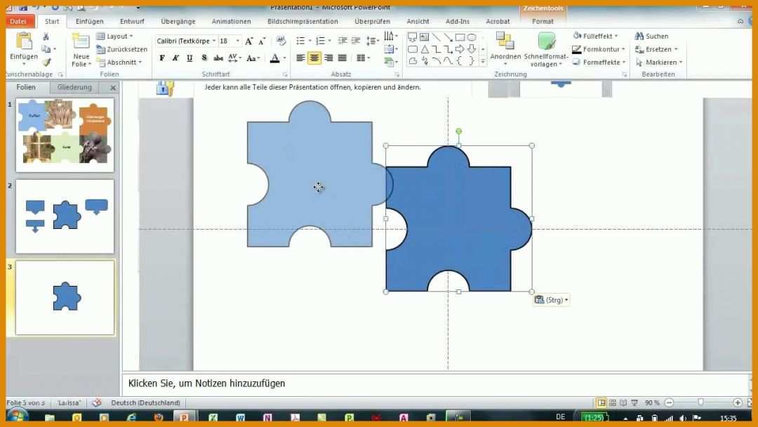 Modisch Powerpoint Puzzle Vorlage 1280x720