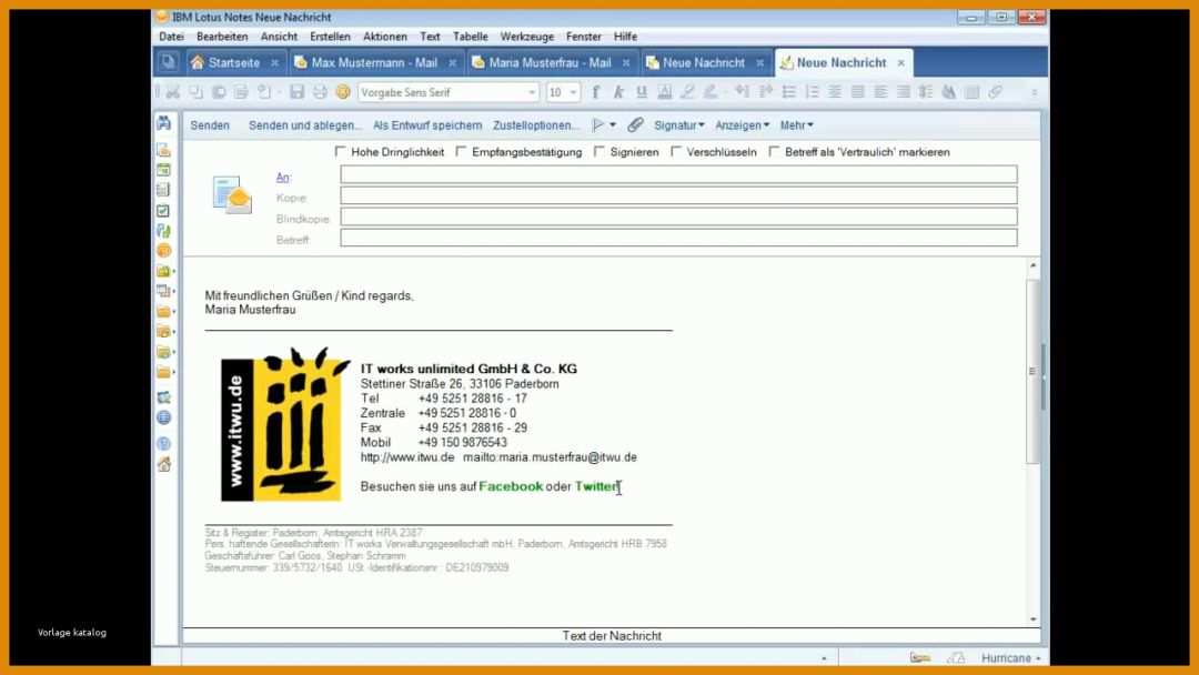 Spezialisiert Signatur Outlook Vorlage 1280x720