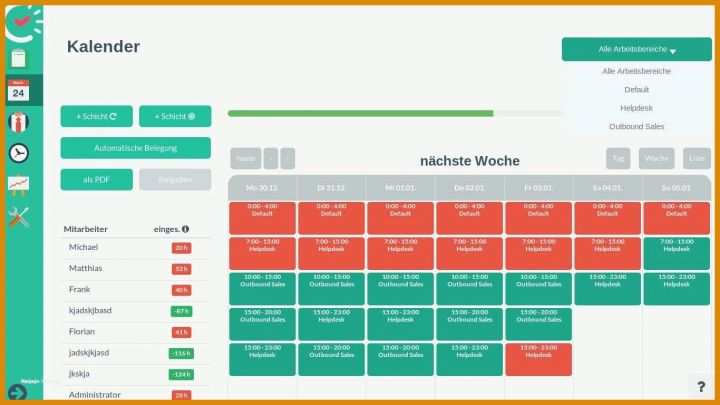 Hervorragen Vorlage Dienstplan 1366x768