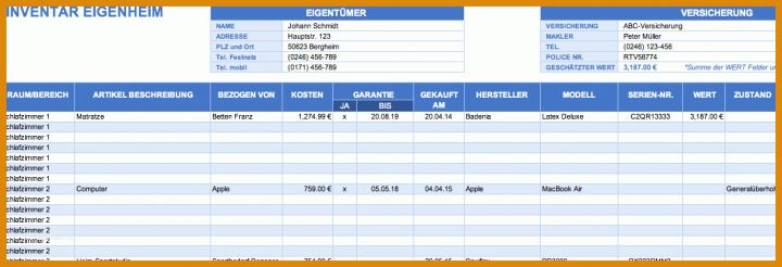 Fantastisch Warenbestand Excel Vorlage 1209x413