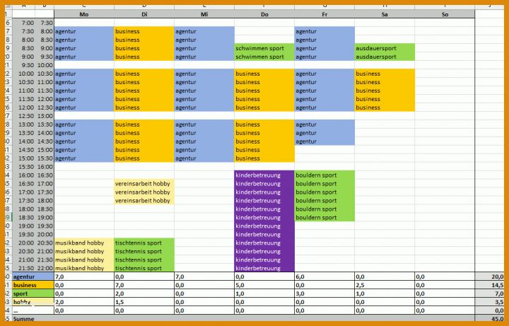 Ausnahmsweise Wochenplan Vorlage Excel 1024x655