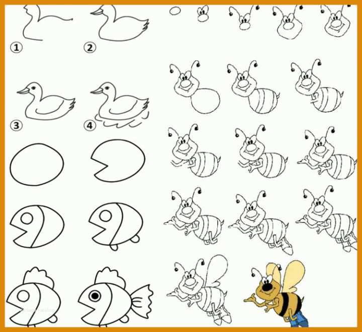 Kreativ Zeichnen Lernen Kinder Vorlagen 750x687