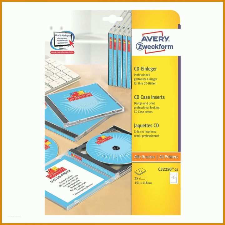 Modisch Avery Zweckform Cd Einleger Vorlage 1200x1200