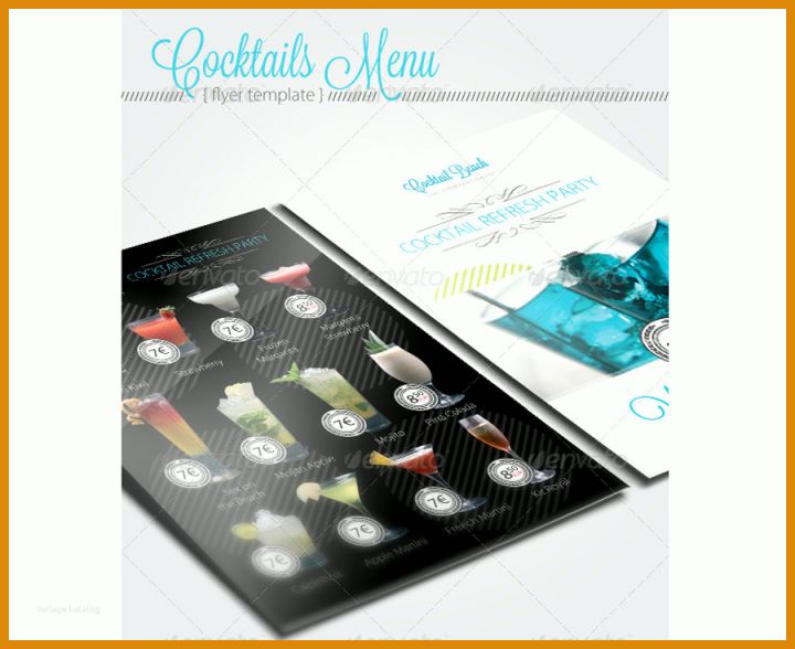 Wunderbar Cocktailkarte Vorlage 900x735