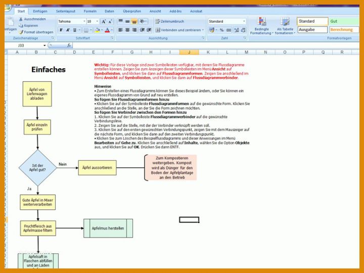 Hervorragen Excel Flussdiagramm Vorlage 800x600